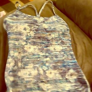 Lululemon Blue Striped Tank